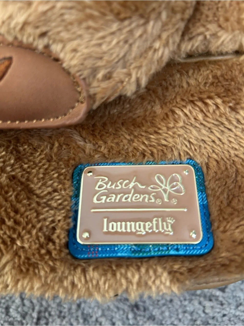 Loungefly x Busch Gardens Brown Plush Highland Cow Backpack